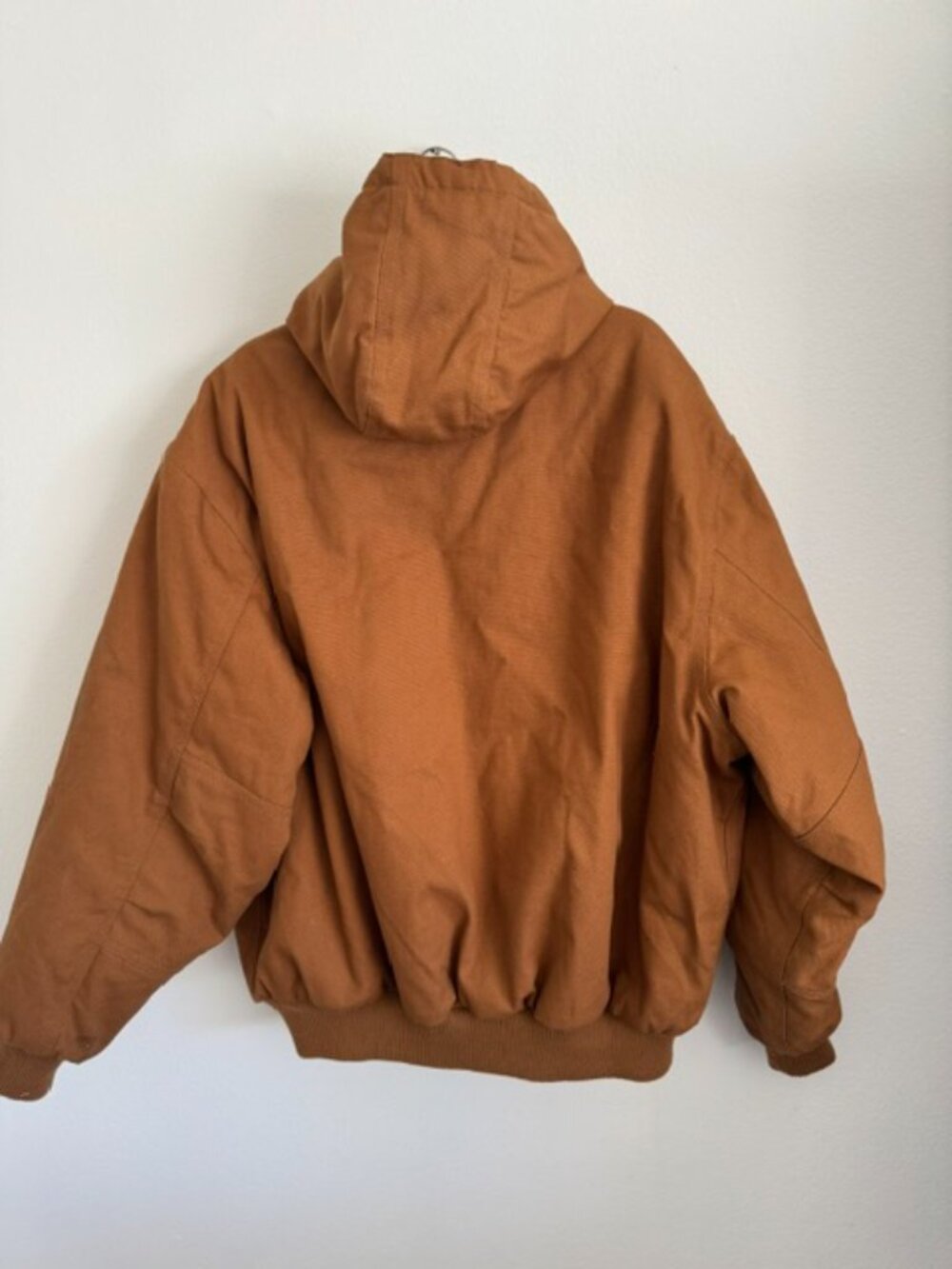 Vintage Big Smith Hooded Duck Canvas Insulated Jacket 2XL Reg Brown - Picture 11 of 14